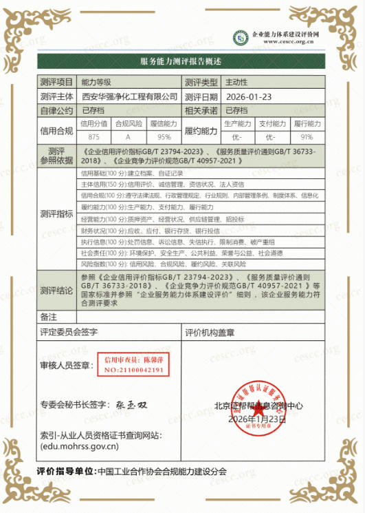 建筑機(jī)電施工等級(jí)資質(zhì)證書