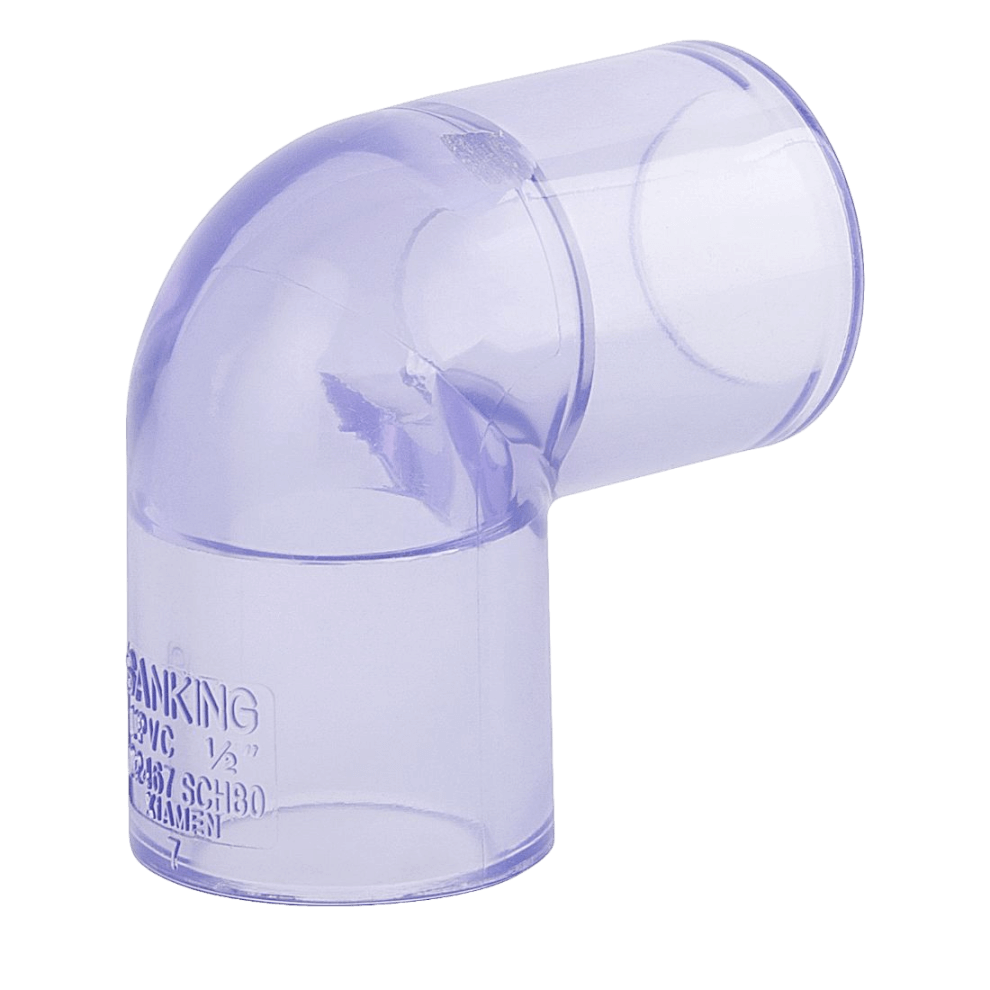 UPVC 透明90°弯头