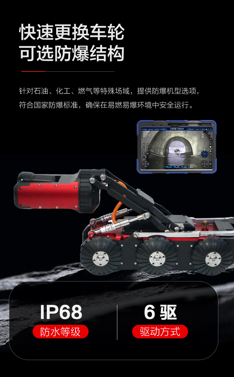 TR150W系列高清管道检测机器人-可选防爆结构